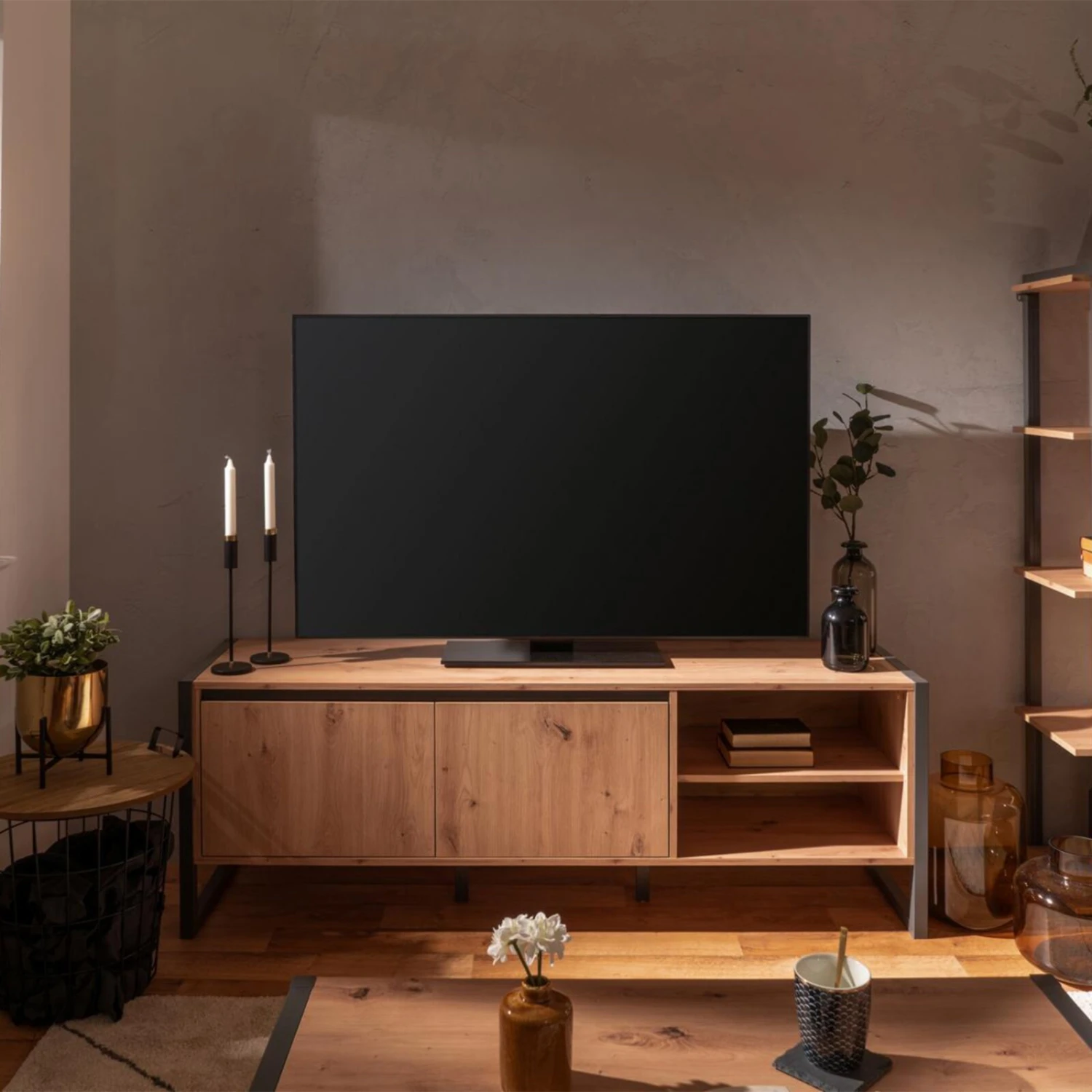 Lowboard DENVER - Artisan Eiche-anthrazit - 160 cm 9 Lowboard DENVER - Artisan Eiche-anthrazit - 160 cm – Bild 9