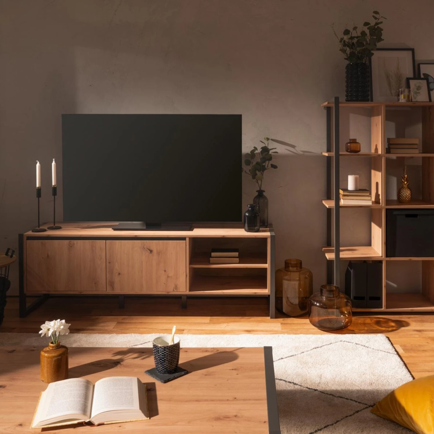 Lowboard DENVER - Artisan Eiche-anthrazit - 160 cm 11 Lowboard DENVER - Artisan Eiche-anthrazit - 160 cm – Bild 11