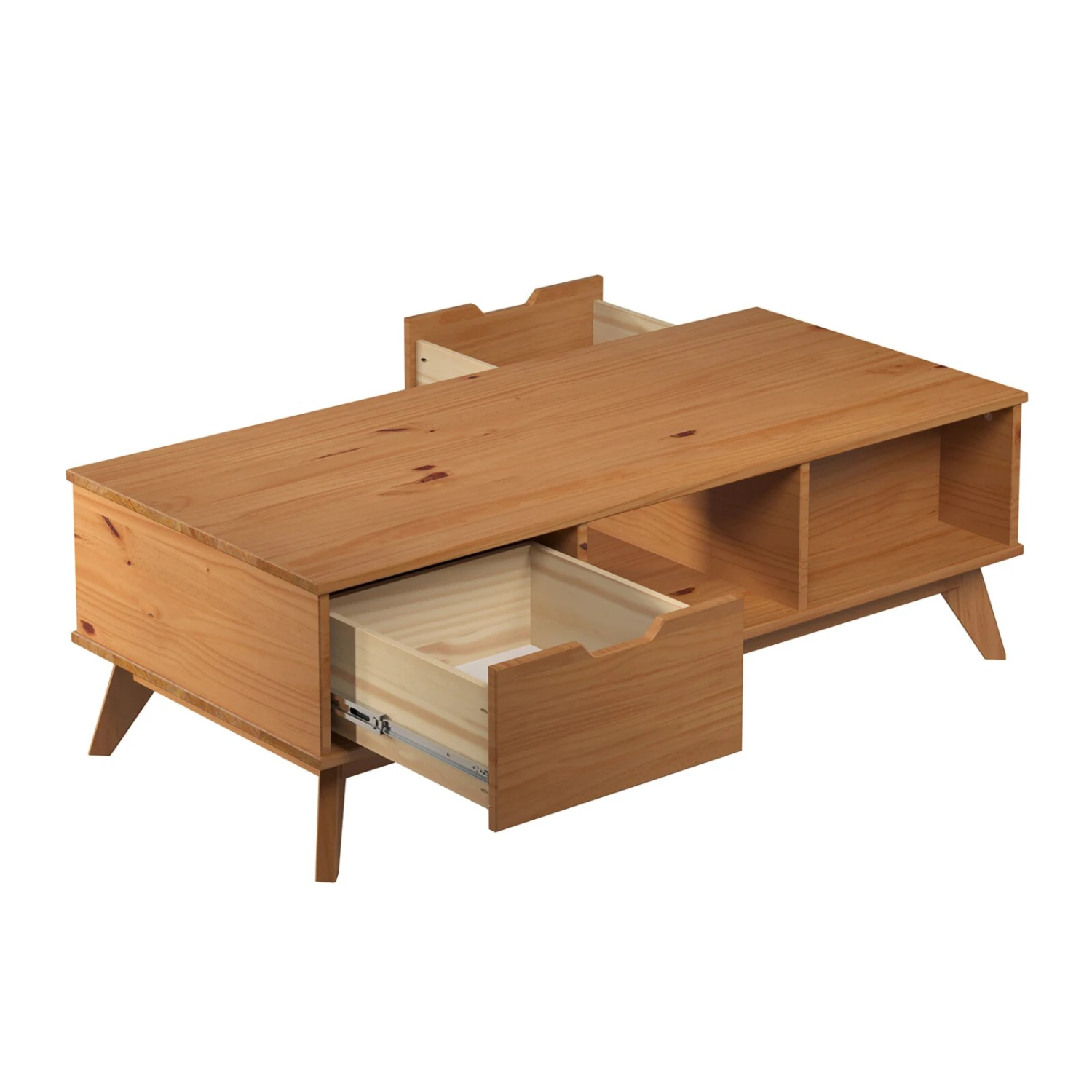 Couchtisch - honigfarben - Kiefer massiv - 120 cm breit 2 Couchtisch - honigfarben - Kiefer massiv - 120 cm breit – Bild 2