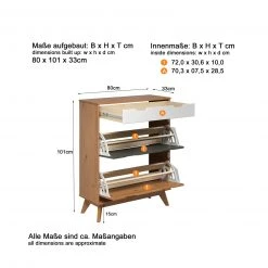 Schuhkipper - honigfarben - Kiefer massiv - 80 cm breit 9 Schuhkipper - honigfarben - Kiefer massiv - 80 cm breit -Wohnzimmer Verkäufe 1335000700 05 1600Wx1600H