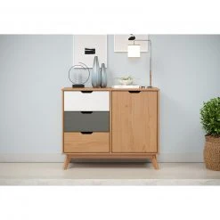 Kommode - honigfarben - Kiefer massiv - 96 cm breit -Wohnzimmer Verkäufe 1335000800 04 1600Wx1600H