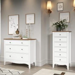 Kommode LISSABON - weiß-braun - teilmassiv - 110 cm -Wohnzimmer Verkäufe 1335001100 09 1600Wx1600H