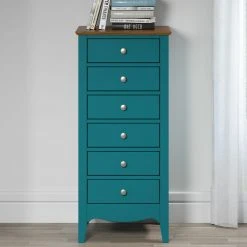 Kommode LISSABON - blau-braun - teilmassiv - 110 cm -Wohnzimmer Verkäufe 1335001101 06 1600Wx1600H