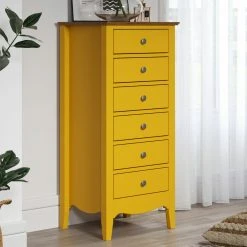 Kommode LISSABON - gelb-braun - teilmassiv - 110 cm -Wohnzimmer Verkäufe 1335001102 07 1600Wx1600H