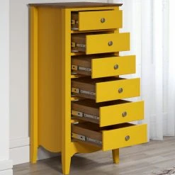 Kommode LISSABON - gelb-braun - teilmassiv - 110 cm -Wohnzimmer Verkäufe 1335001102 08 1600Wx1600H