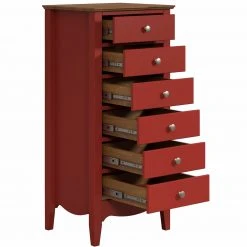 Kommode LISSABON - rot-braun - teilmassiv - 110 cm -Wohnzimmer Verkäufe 1335001103 03 1600Wx1600H