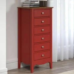 Kommode LISSABON - rot-braun - teilmassiv - 110 cm -Wohnzimmer Verkäufe 1335001103 07 1600Wx1600H