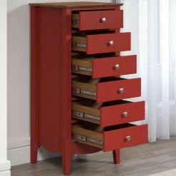 Kommode LISSABON - rot-braun - teilmassiv - 110 cm -Wohnzimmer Verkäufe 1335001103 08 1600Wx1600H