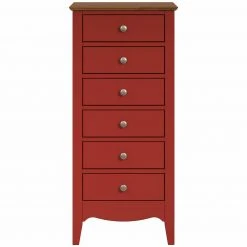 Kommode LISSABON - rot-braun - teilmassiv - 110 cm