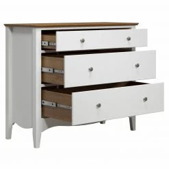 Kommode LISSABON - weiß-braun - teilmassiv - 100 cm -Wohnzimmer Verkäufe 1335001200 03 1600Wx1600H