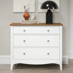 Kommode LISSABON - weiß-braun - teilmassiv - 100 cm -Wohnzimmer Verkäufe 1335001200 06 1600Wx1600H