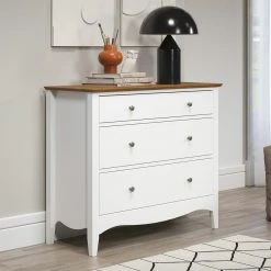 Kommode LISSABON - weiß-braun - teilmassiv - 100 cm -Wohnzimmer Verkäufe 1335001200 07 1600Wx1600H