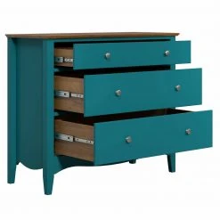 Kommode LISSABON - blau-braun - teilmassiv - 100 cm -Wohnzimmer Verkäufe 1335001201 03 1600Wx1600H