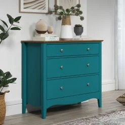 Kommode LISSABON - blau-braun - teilmassiv - 100 cm -Wohnzimmer Verkäufe 1335001201 07 1600Wx1600H