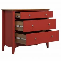 Kommode LISSABON - rot-braun - teilmassiv - 100 cm -Wohnzimmer Verkäufe 1335001203 03 1600Wx1600H