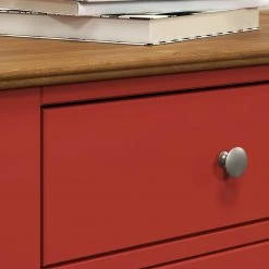 Kommode LISSABON - rot-braun - teilmassiv - 100 cm -Wohnzimmer Verkäufe 1335001203 05 1600Wx1600H