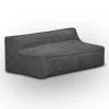 2-Sitzer - dunkelgrau - Microfaser