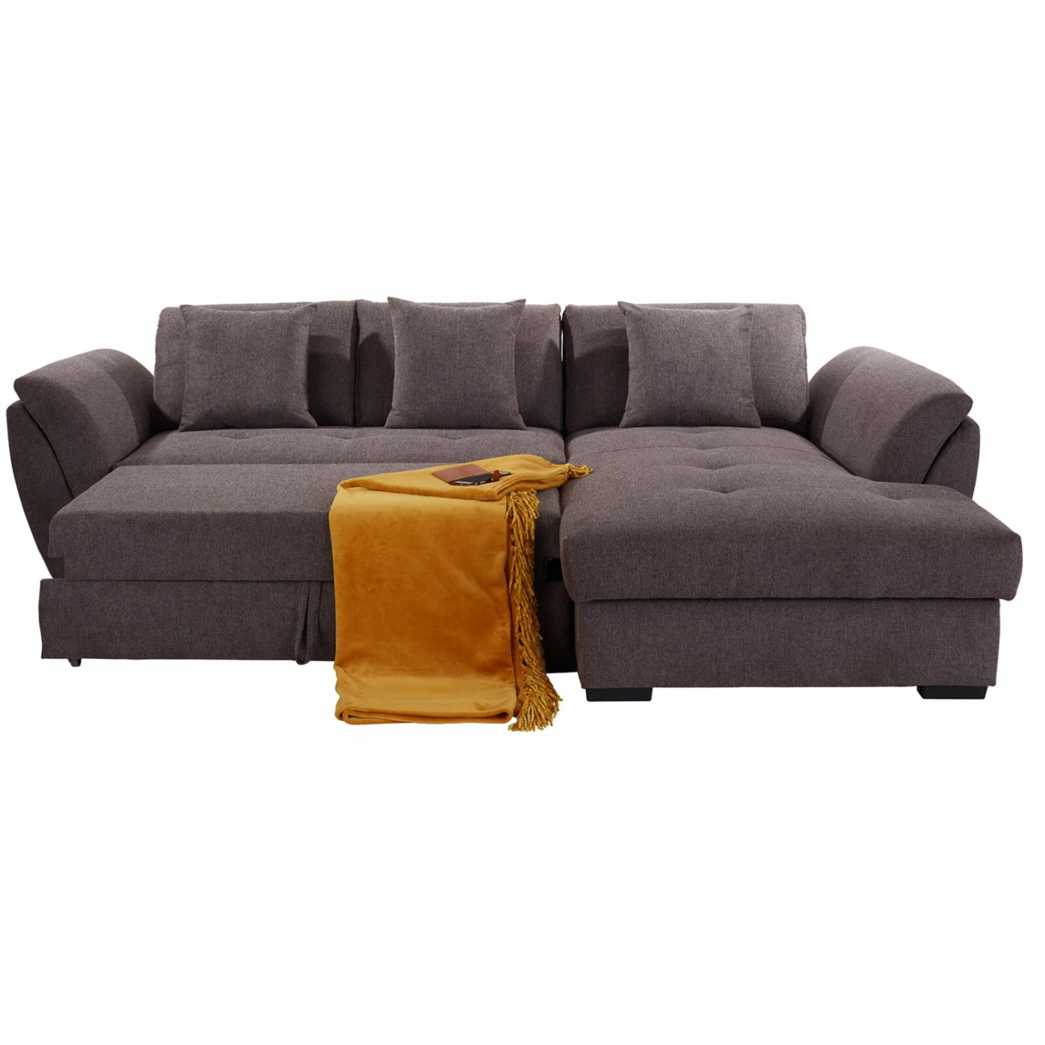 Ecksofa - grau-braun - Liegefunktion 2 Ecksofa - grau-braun - Liegefunktion – Bild 2