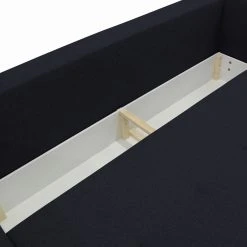 Schlafsofa - schwarz - Geflecht - mit Staukasten -Wohnzimmer Verkäufe 1341000104 05 1600Wx1600H