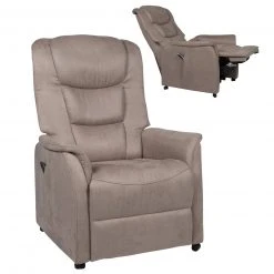 TV-Sessel - graubraun - mit Motor