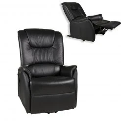 TV-Sessel - XXL - schwarz - Leder - mit Funktionen