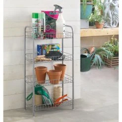 Allzweckregal - silber - 4 Etagen -Wohnzimmer Verkäufe 2668028800 03 1600Wx1600H