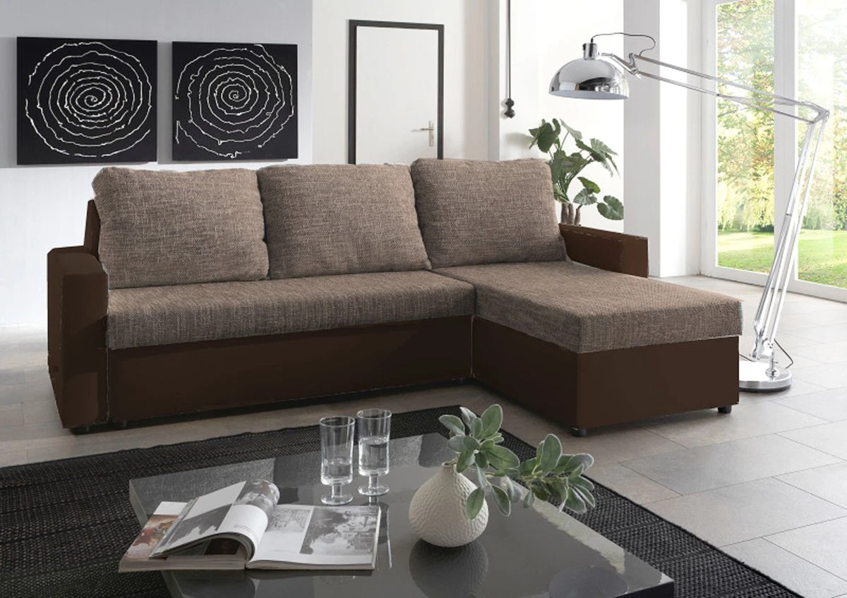 Ecksofa - braun-cappuccino - Liegefunktion 3 Ecksofa - braun-cappuccino - Liegefunktion – Bild 3