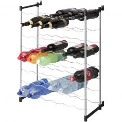 Flaschenregal - silber- für 48 Flaschen