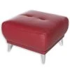 Polsterhocker - rot - Kunstleder