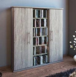 Kommode SANTO - Sonoma Eiche - für 450 CDs -Wohnzimmer Verkäufe 9001549300 03 1600Wx1600H