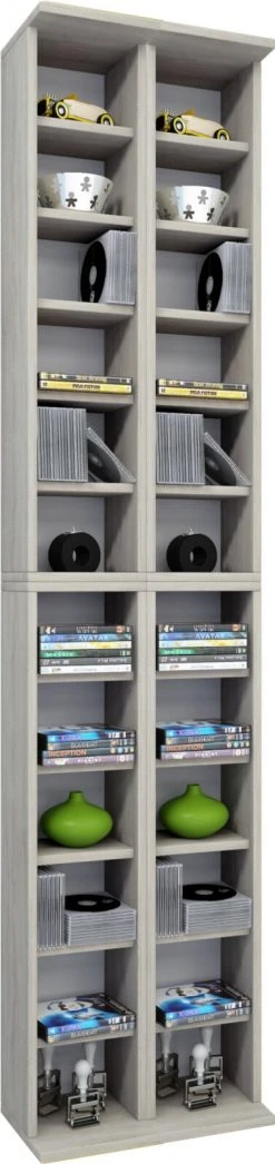 CD-Regal - Sonoma Eiche - 42 cm breit - für 408 CDs - erweiterbar