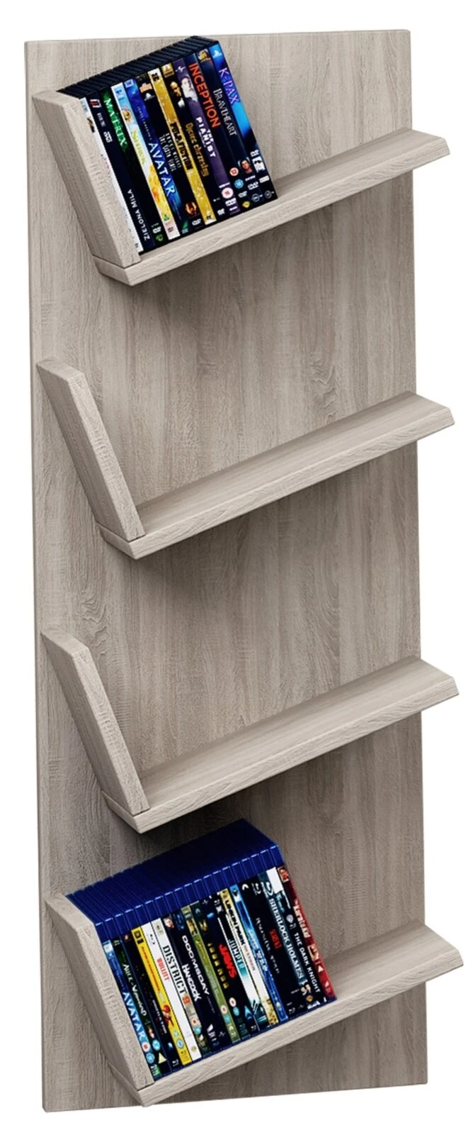 CD-Wandregal - Sonoma Eiche - 33 cm breit - 4 Ablagen 2 CD-Wandregal - Sonoma Eiche - 33 cm breit - 4 Ablagen – Bild 2