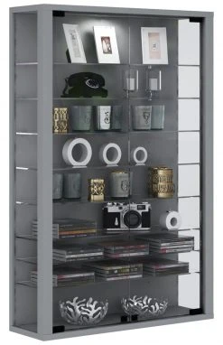 Hängevitrine VITROSA MINI - silber - ohne Beleuchtung