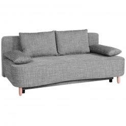 Schlafsofa - grau - Federkern - Staukasten