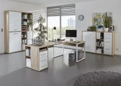Sideboard SET+ - Eiche natur - Weißglas - 156 cm -Wohnzimmer Verkäufe 9001770600 04 1600Wx1600H