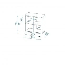 Kommode SET+ - Eiche natur - grau - 79 cm -Wohnzimmer Verkäufe 9001776400 03 1600Wx1600H