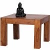 Couchtisch - braun gebeizt - Sheesham massiv - 60x60 cm
