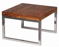 Couchtisch - Sheesham massiv braun gebeizt - 60x60 cm