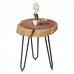 Beistelltisch - klar lackiert - Akazie massiv - 30 cm breit