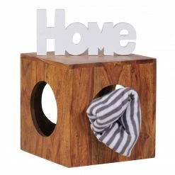 Beistelltisch - braun gebeizt - Sheesham massiv - 35 cm breit