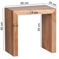 Beistelltisch - klar lackiert - Akazie massiv - 60 cm breit -Wohnzimmer Verkäufe 9002270700 03 1600Wx1600H