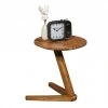 Beistelltisch - rund - braun gebeizt - Sheesham massiv - 45 cm breit