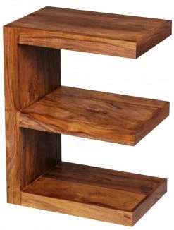 Beistelltisch - braun gebeizt - Sheesham massiv - 45 cm breit