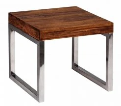 Beistelltisch - braun gebeizt - Sheesham massiv - 45 cm breit