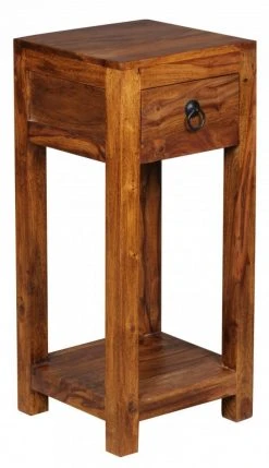 Telefontisch - Sheesham massiv gebeizt - mit Schublade