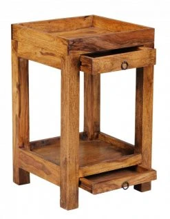 Beistelltisch - klar lackiert - Sheesham massiv -Wohnzimmer Verkäufe 9002276300 04 1600Wx1600H