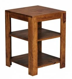 Standregal - Sheesham massiv gebeizt - 2 Böden