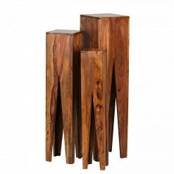 3er-Set Beistelltische - braun gebeizt - Sheesham massiv -Wohnzimmer Verkäufe 9002277800 03 1600Wx1600H