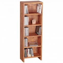 CD-Regal - braun gebeizt - Sheesham massiv