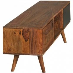 TV-Lowboard - Sheesham massiv gebeizt - schwarz - 2 Türen -Wohnzimmer Verkäufe 9002280000 04 1600Wx1600H